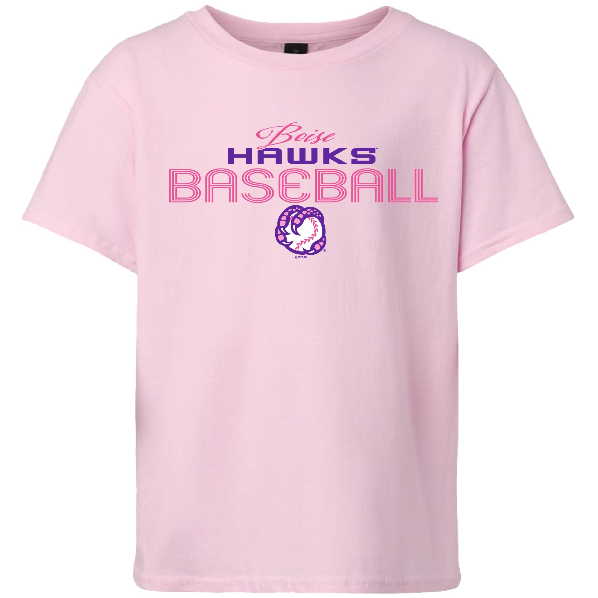 BOISE HAWKS YOUTH GIRLS JONI TEE, PINK