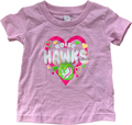 BOISE HAWKS INFANT GIRLS PINK HEART T-SHIRT