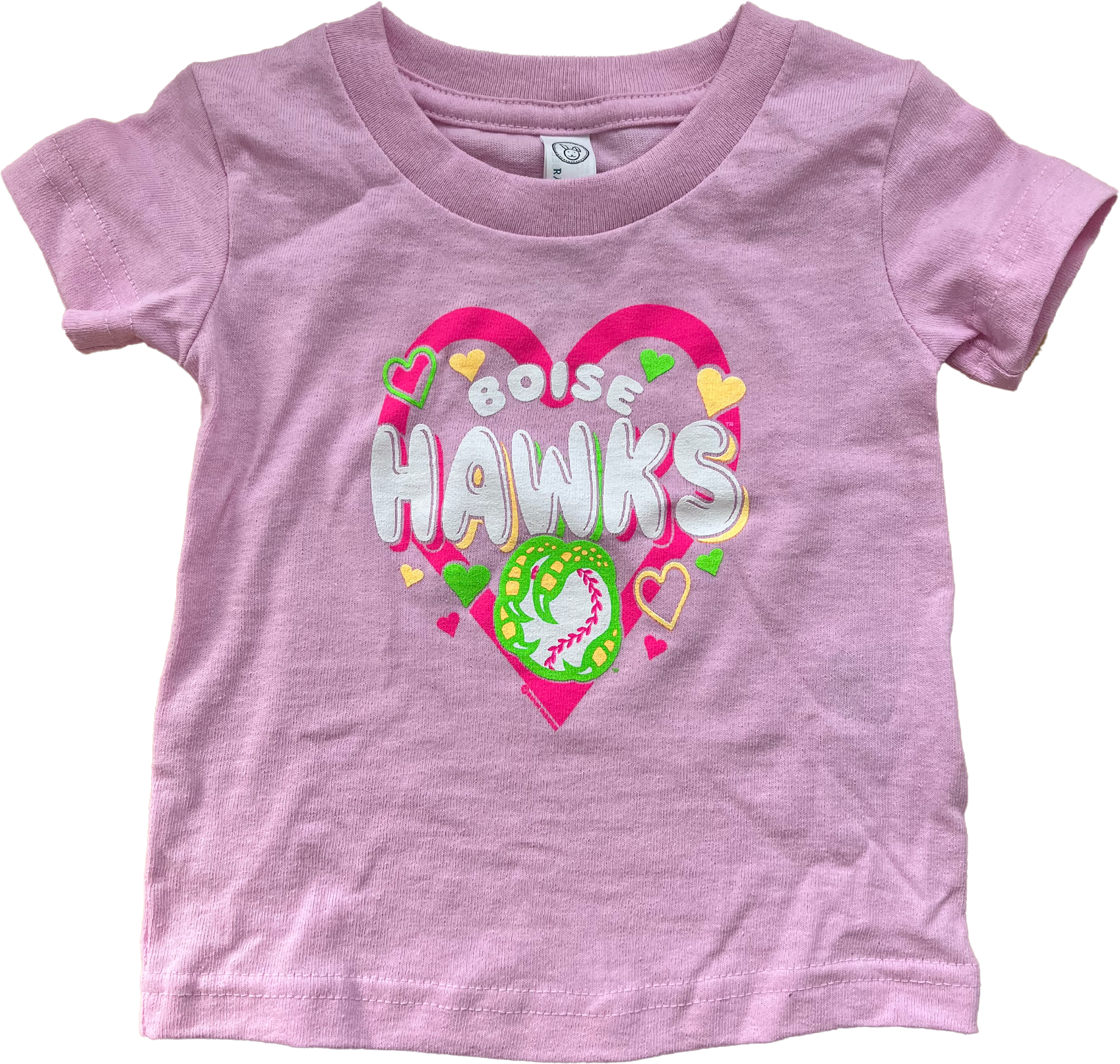 BOISE HAWKS INFANT GIRLS PINK HEART T-SHIRT